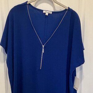 89th & Madison Shirt Royal Blue - Plus Size 2X
